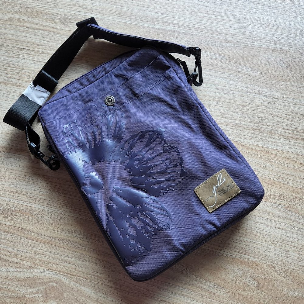 NWoT Golla Laptop Messenger Shoulder Bag Detachable/Adjustable Strap Purple 14"